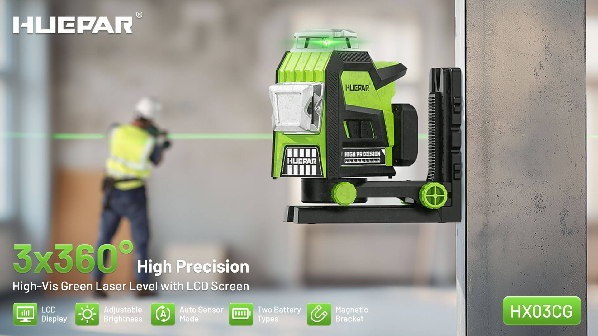 Huepar HX03CG Laser Level – HUEPAR US