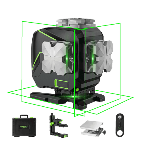 Huepar S03DG – selbstnivellierender 3D-Laser mit 12 Linien und LCD-Bildschirm, Bluetooth-Verbindung 