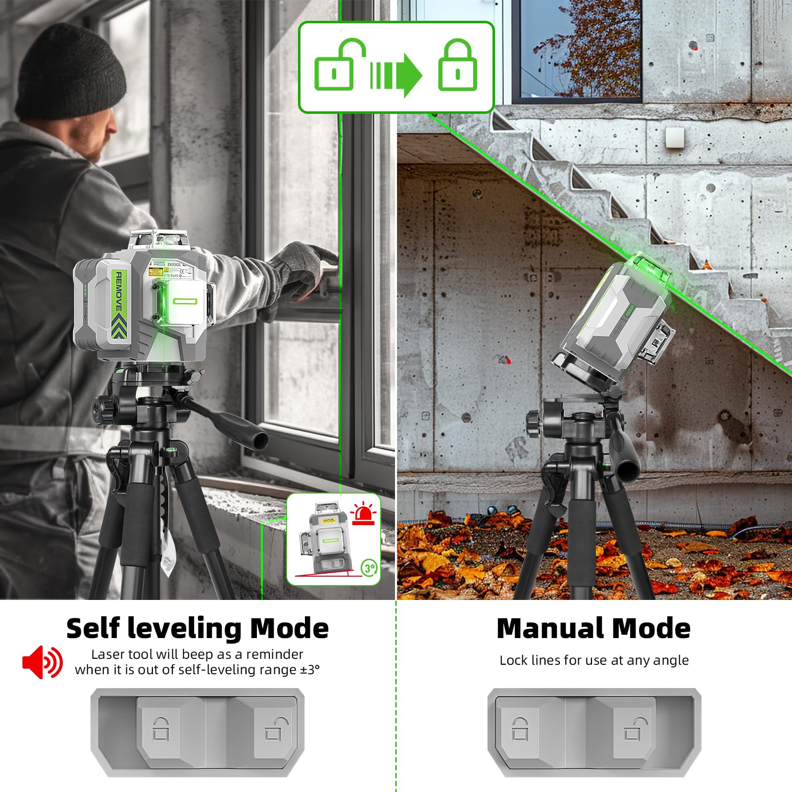 Huepar Pro ZK03CG-S Laser Level