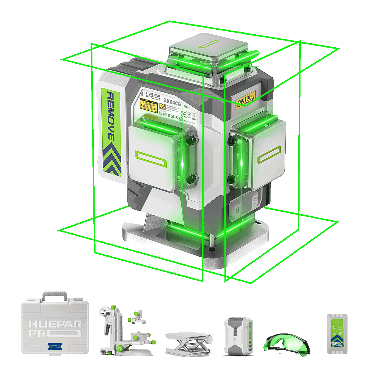 Huepar Pro ZK04CG Laser Level ZK04CG - 4D Laser Levels