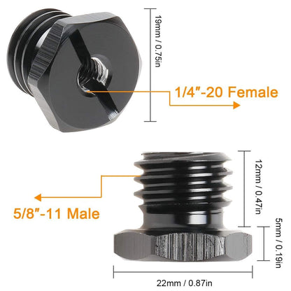 HUEPAR Adapter with 1/4 inch to 5/8 inch thread conversion for tripods and laser levels with free shipping in the US4