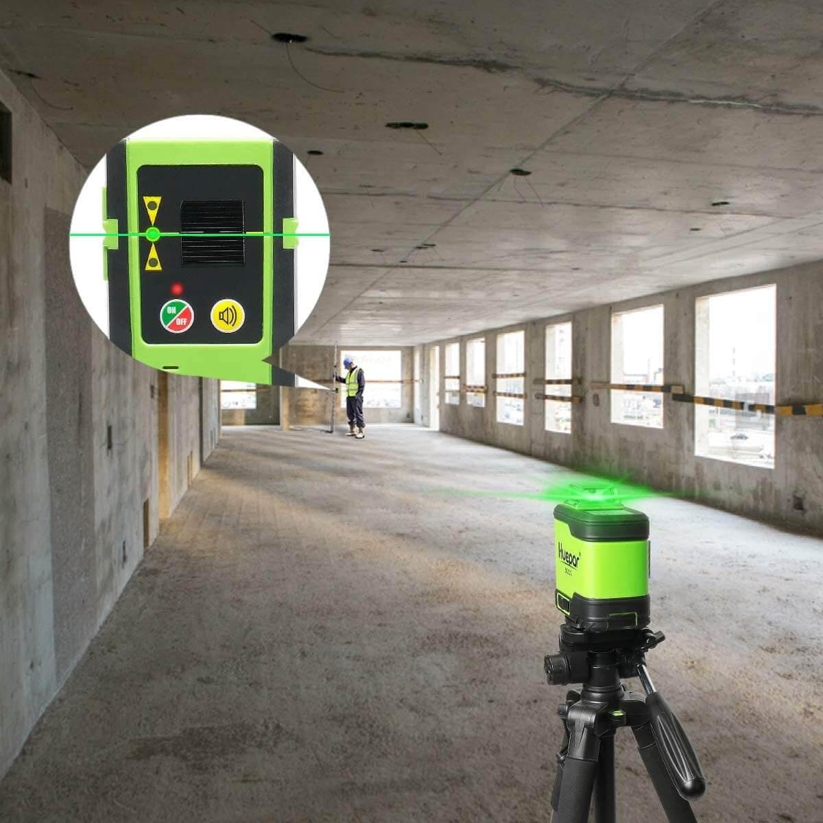 Huepar 503CG - 3D Green Beam Cross Line Self-Leveling Laser Level - HUEPAR US