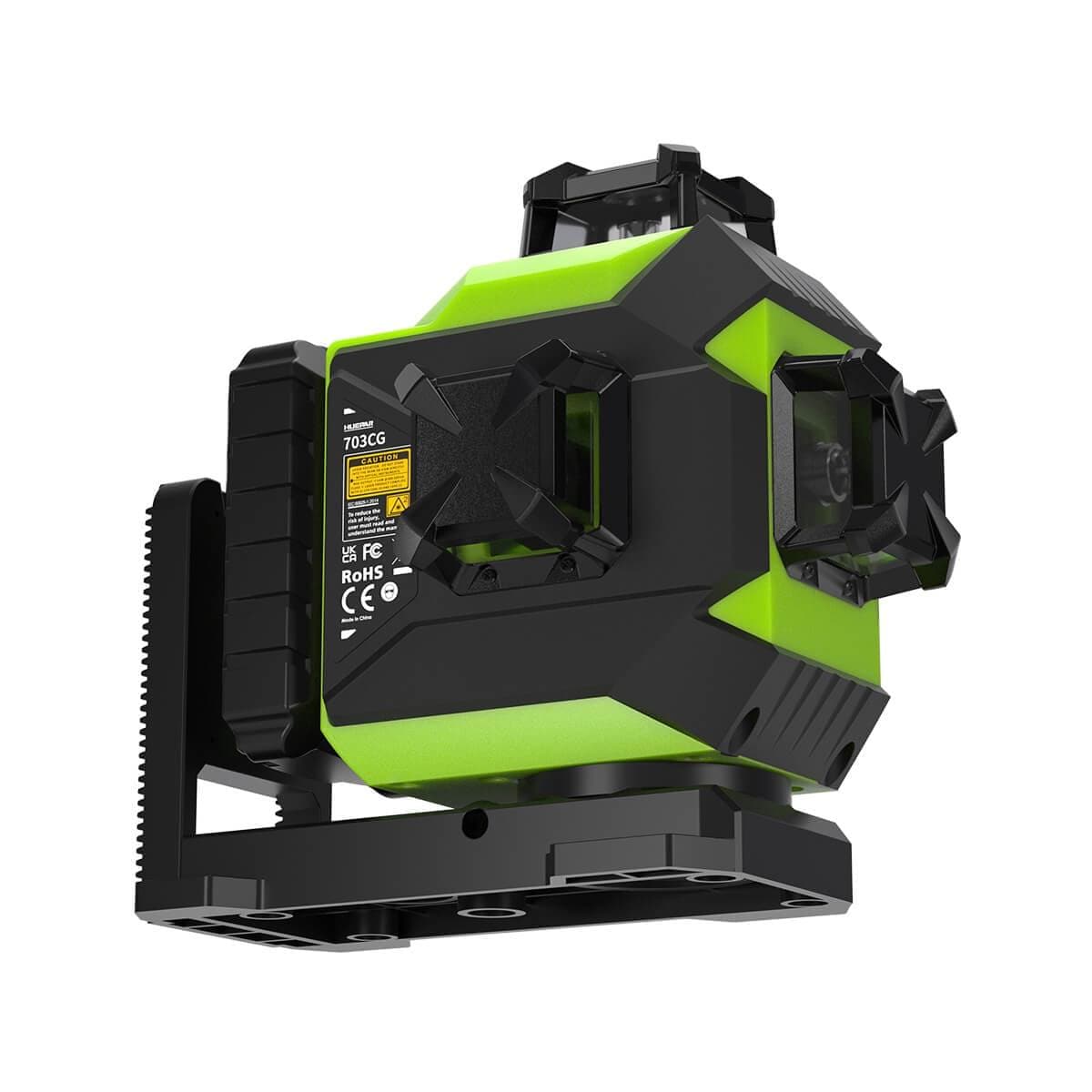 Huepar 703CG - 12 Lines 3D Osram Green Beam Self-Leveling Cross Line Laser Level with Hard Carry Case - HUEPAR US