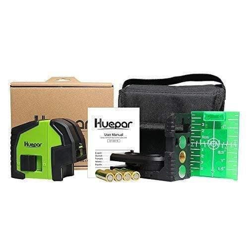 Huepar 8211G - Professional Green Cross Line Laser Level with 2 Plumb Dots - HUEPAR US