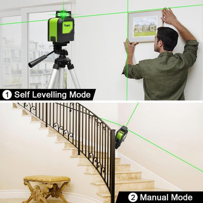 Huepar 901CG - 360 Green Beam Cross Line Self-Leveling Laser Level with Magnetic Pivoting Base - HUEPAR US