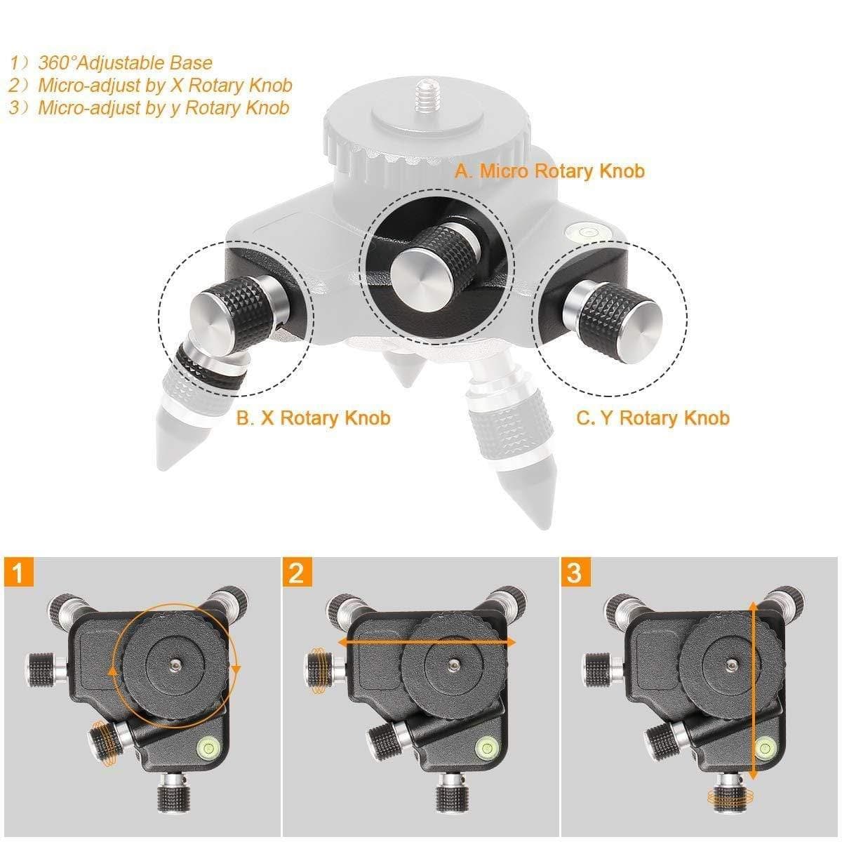 Huepar AT2 - Laser Level 360° Rotating Base Adapter - HUEPAR US