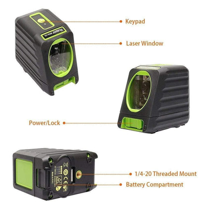 Huepar BOX1R - Self-Leveling Laser Level 150ft Outdoor Cross Line Laser - HUEPAR US