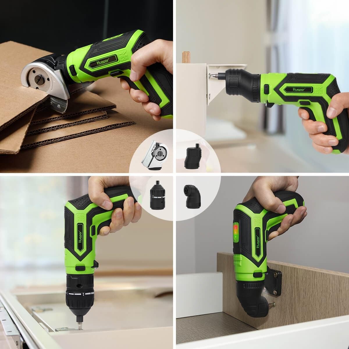 Huepar CS04 Cordless Screwdriver Max 6Nm Electric Screwdriver Kit Rechargeable Power Screw Gun with Free Shipping by HUEPAR US6