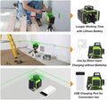 Huepar GF360G - 3D Green Beam Self-Leveling Laser Level with Magnetic Pivoting Base - HUEPAR US
