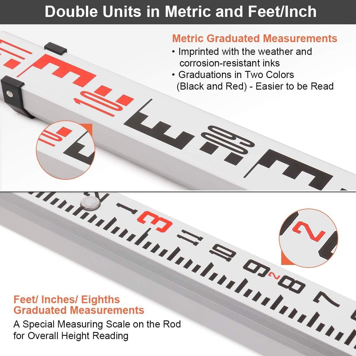 HUEPAR GR5 - 16ft/5m Aluminium Grade Rod freeshipping - HUEPAR US