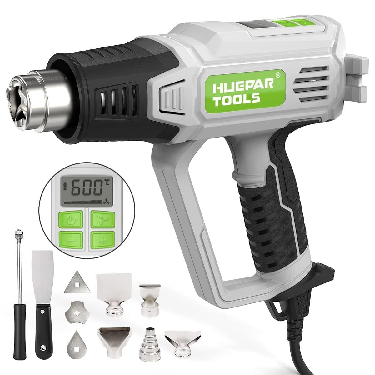 Huepar Tools SG800 HVLP Electric Paint Sprayer with 4 Metal Nozzles and 3 Patterns, 1300ml Capacity, for Interior and Exterior Walls, House Painting, Ceilings, Fences, Cabinets, and Chairs6