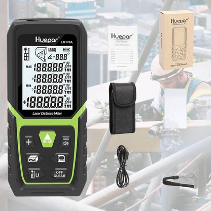 Huepar LM120A - 120M Laser Distance Meter - HUEPAR US