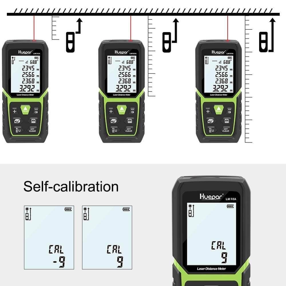 Huepar LM50A - 50M Laser Distance Meter - HUEPAR US