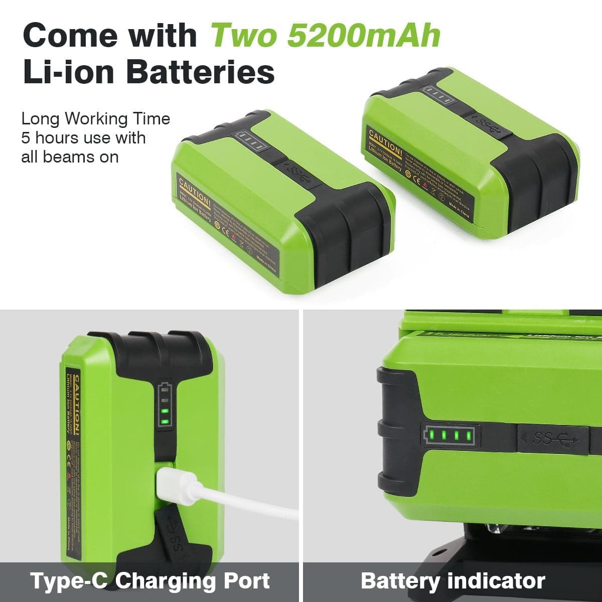 HUEPAR LS41G - Green Cross Line Self-leveling Multi-Line Laser Level-Four Vertical and One 360° Horizontal Lines with Plumb Dot - HUEPAR US