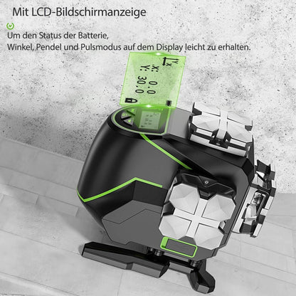 Huepar S03DG - 12 Lines 3D Self-Leveling Laser Level with LCD Screen Bluetooth Connected - HUEPAR US