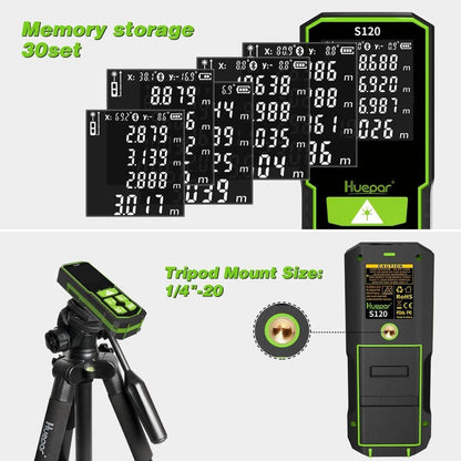 Huepar S120 Laser Distance Meter 120M Electronic Measuring Tool3