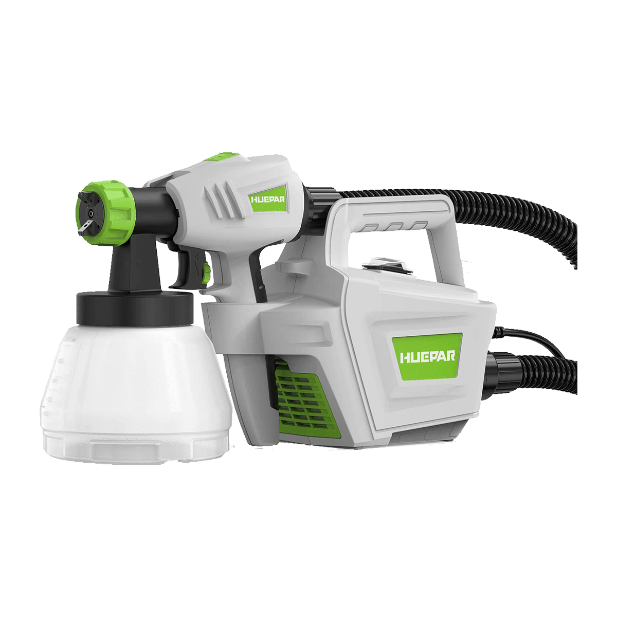 Huepar Tools SG800 HVLP electric paint sprayer with 4 metal nozzles and 3 patterns, ideal for home interior and exterior walls, house painting, ceiling, fence, cabinet, chair0