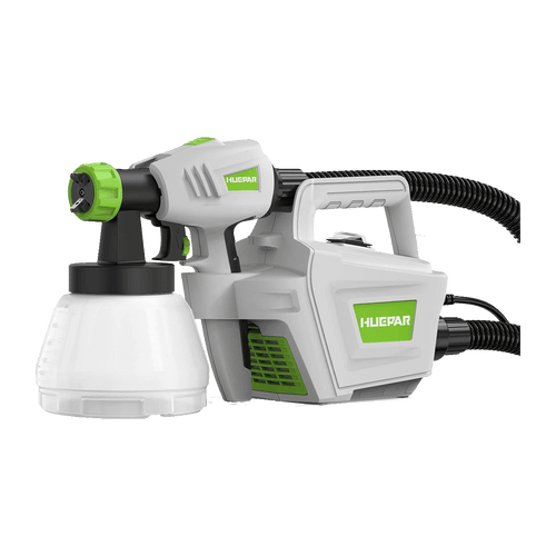 Huepar Tools SG800 HVLP electric paint sprayer with 4 metal nozzles and 3 patterns, ideal for home interior and exterior walls, house painting, ceiling, fence, cabinet, chair0