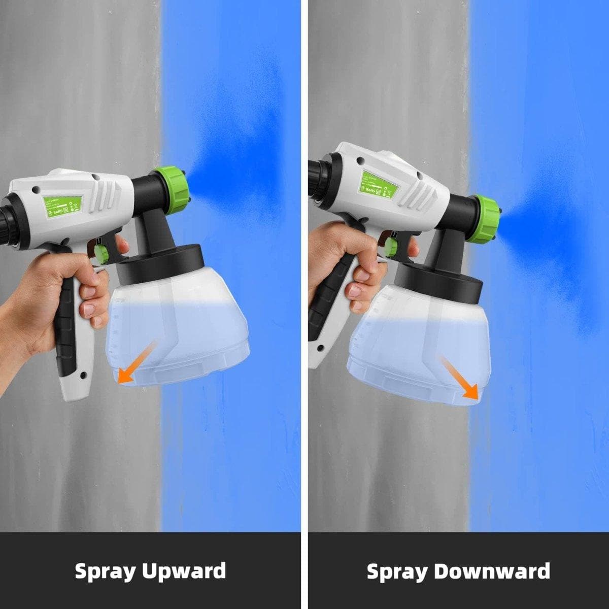 Huepar Tools SG800 HVLP electric paint sprayer with 4 metal nozzles and 3 patterns, ideal for home interior and exterior walls, house painting, ceiling, fence, cabinet, chair8